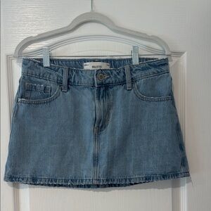 Hollister Blue Mini Skirt Casual Denim Size 28